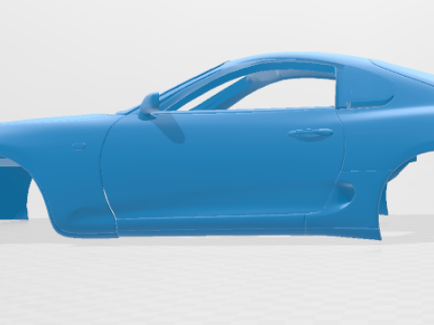 1997 Toyota Supra MK4 - Solid Body Car Model 3D Baskı Modeli