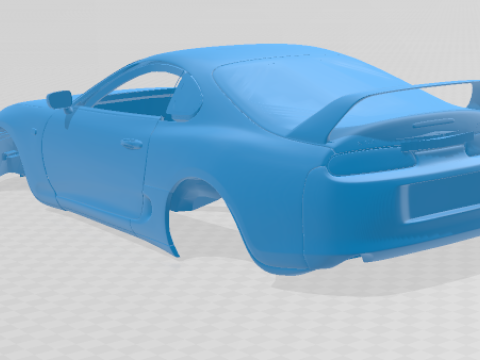 1997 Toyota Supra MK4 - Solid Body Car Model 3D Baskı Modeli