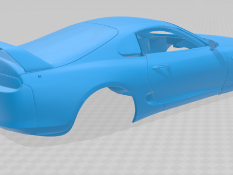 1997 Toyota Supra MK4 - Solid Body Car Model 3D Baskı Modeli
