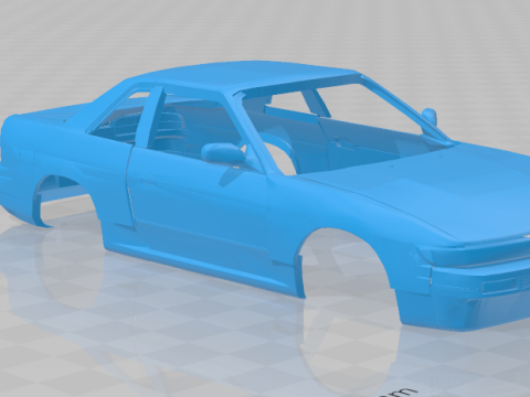 1988 - 1993 Nissan Silvia S13 - Body Car STL Model 3D-Druckmodell