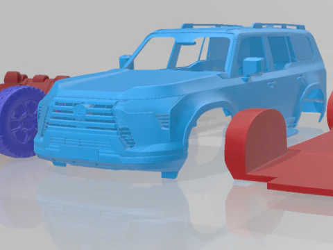 Lexus GX Overtrail 2024 - Окремі частини моделі STL 3D Принт Модель