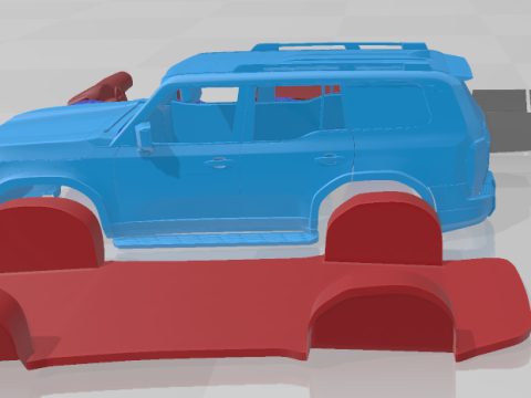Lexus GX Overtrail 2024 - Separate Parts STL Model 3D Baskı Modeli