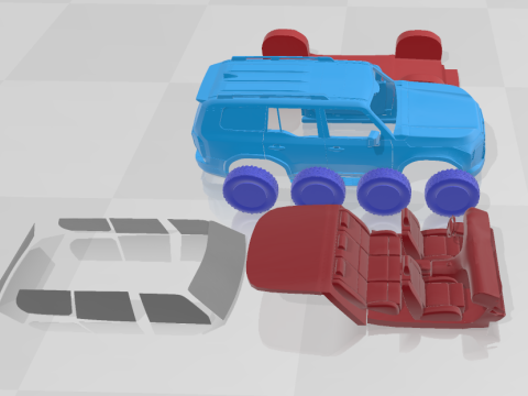 Lexus GX Overtrail 2024 - Separate Parts STL Model 3D Baskı Modeli