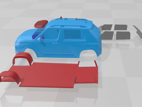 Hyundai Inster 2025 - Separate Parts STL Model 3D Print Model