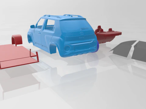 Hyundai Inster 2025 - Separate Parts STL Model 3D Print Model
