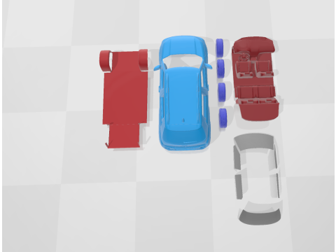 Hyundai Inster 2025 - Separate Parts STL Model 3D 打印模型