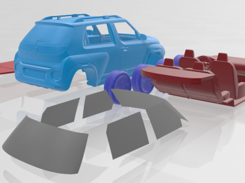 Hyundai Inster 2025 - Separate Parts STL Model 3D 打印模型