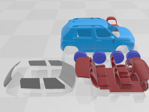 Hyundai Inster 2025 - Separate Parts STL Model 3D Print Model