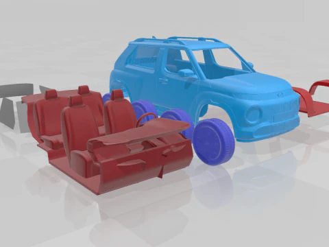 Hyundai Inster 2025 - Separate Parts STL Model 3D Print Model