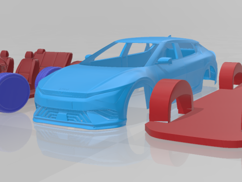 Kia EV6 GT-Line 2025 - Separate Parts STL Model 3D Print Model