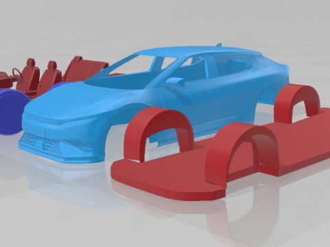 Kia EV6 GT-Line 2025 - Separate Parts STL Model 3D 프린트 모델