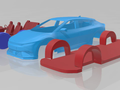 Kia EV6 GT-Line 2025 - Separate Parts STL Model 3D Print Model