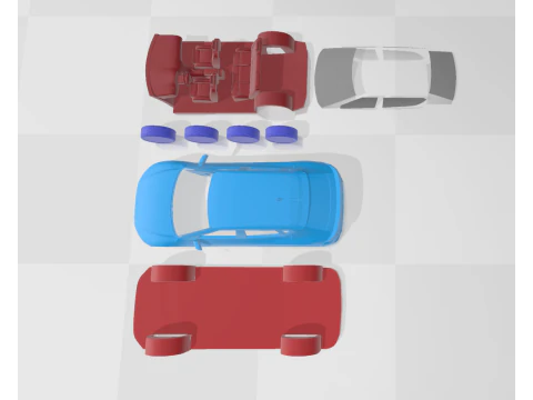 Kia EV6 GT-Line 2025 - Separate Parts STL Model 3D Print Model