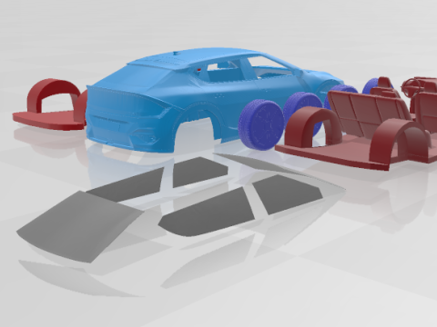 Kia EV6 GT-Line 2025 - Separate Parts STL Model 3D 프린트 모델