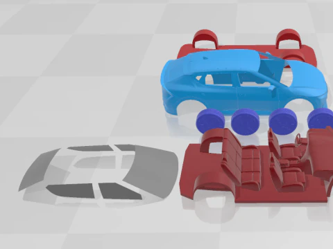 Kia EV6 GT-Line 2025 - Separate Parts STL Model 3D Print Model