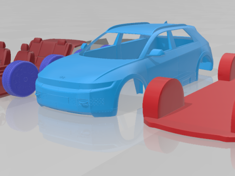 Hyundai Ioniq 5 XRT 2025 - Separate Parts STL Model 3D 프린트 모델