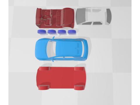 Hyundai Ioniq 5 XRT 2025 - Separate Parts STL Model 3D प्रिंट मॉडल
