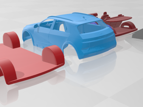 Hyundai Ioniq 5 XRT 2025 - Separate Parts STL Model 3D प्रिंट मॉडल