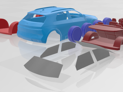 Hyundai Ioniq 5 XRT 2025 - Separate Parts STL Model 3D प्रिंट मॉडल