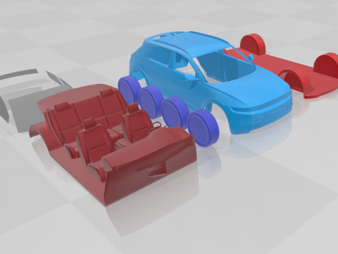 Hyundai Ioniq 5 XRT 2025 - Separate Parts STL Model 3D प्रिंट मॉडल