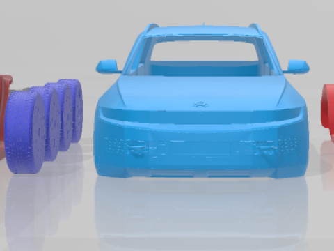 Hyundai Ioniq 5 XRT 2025 - Separate Parts STL Model 3D प्रिंट मॉडल
