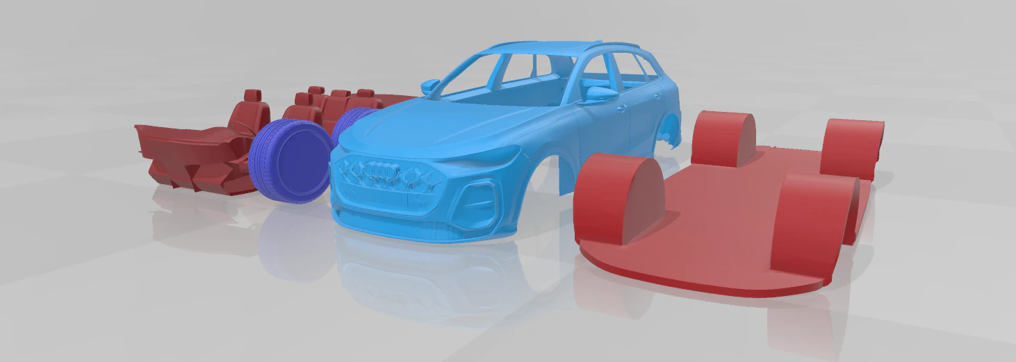 Audi SQ5 2025 - Separate Parts STL Model 3D Print Model .c4d .max .obj .3ds .fbx .stl .blend 