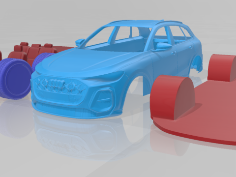 Audi SQ5 2025 - Separate Parts STL Model 3D Принт Модель