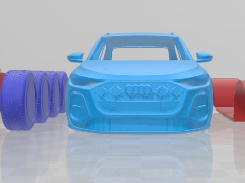 Audi SQ5 2025 - Separate Parts STL Model 3D 프린트 모델