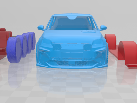 Alpine A290 GTS - Separate Parts STL Model 3D Print Model