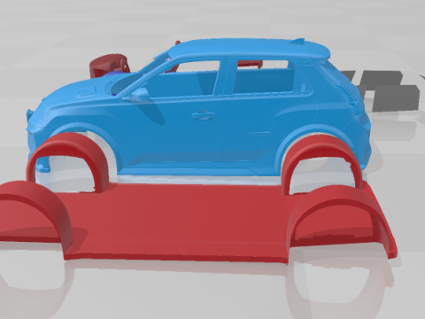 Alpine A290 GTS - Separate Parts STL Model 3D Print Model
