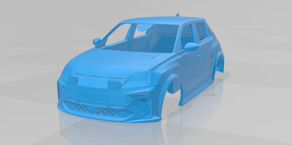 Alpine A290 GTS - Body Car STL Model 3D Print Model .c4d .max .obj .3ds .fbx .stl .blend 
