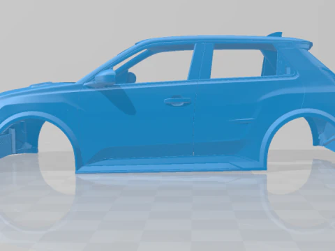 Alpine A290 GTS - Body Car STL Model 3D Print Model