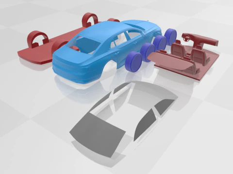 Bentley Flying Spur Speed 2025 - Separate Parts STL Model 3D Print Model