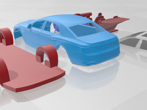 Bentley Flying Spur Speed 2025 - Separate Parts STL Model 3D प्रिंट मॉडल