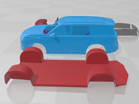 Infiniti QX80 2025 - Separate Parts STL Model Modelo de Impressão 3D