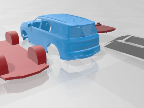 Infiniti QX80 2025 - Separate Parts STL Model 3D Print Model