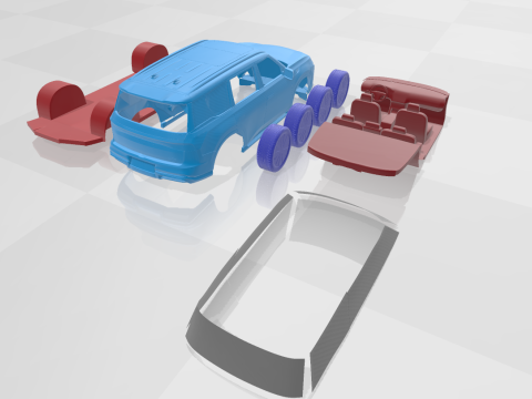 Infiniti QX80 2025 - Separate Parts STL Model Modelo de Impressão 3D
