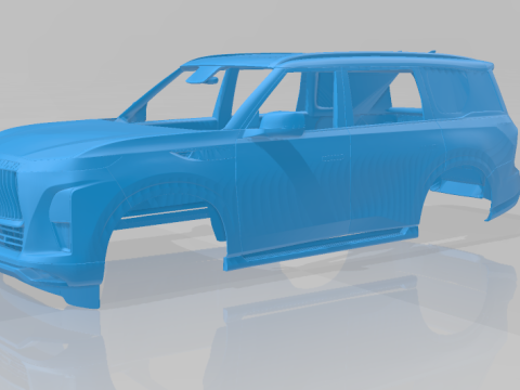 Infiniti QX80 2025 - Body Car STL Model 3D 打印模型
