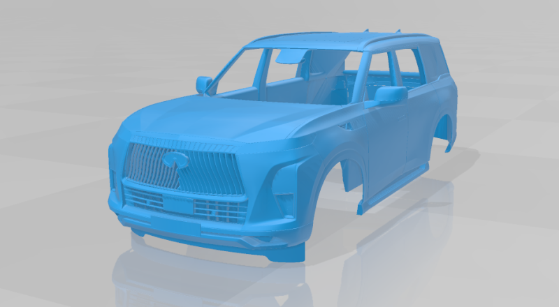 Infiniti QX80 2025 - Body Car STL Model 3D 打印模型 .c4d .max .obj .3ds .fbx .stl .blend 