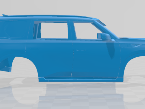 Infiniti QX80 2025 - Body Car STL Model 3D 打印模型