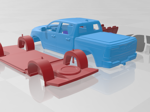 Ram 1500 Ramcharger - Separate Parts STL Model Modelo de Impressão 3D