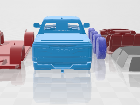 Ram 1500 Ramcharger - Separate Parts STL Model Modelo de Impressão 3D