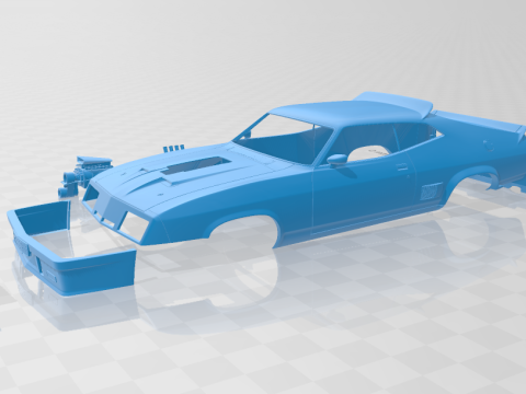 F Falcon GT Coupe Interceptor Mad Max 1979 - Body Car STL Model Modello di stampa 3D