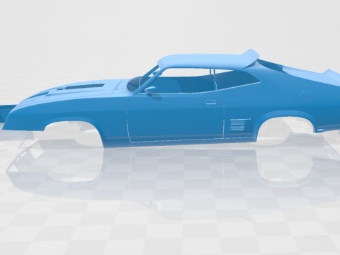 F Falcon GT Coupe Interceptor Mad Max 1979 - Body Car STL Model Modello di stampa 3D