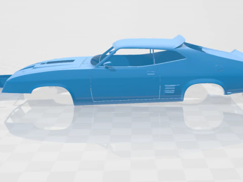 F Falcon GT Coupe Interceptor Mad Max 1979 - Body Car STL Model 3D Print Model