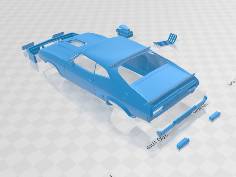 F Falcon GT Coupe Interceptor Mad Max 1979 - Body Car STL Model Modello di stampa 3D