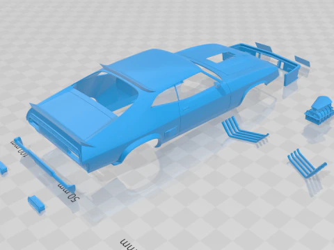 F Falcon GT Coupe Interceptor Mad Max 1979 - Body Car STL Model 3D Print Model