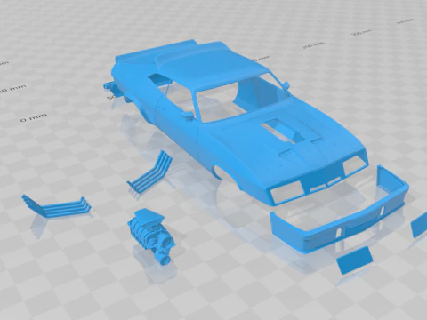F Falcon GT Coupe Interceptor Mad Max 1979 - Body Car STL Model 3D Print Model