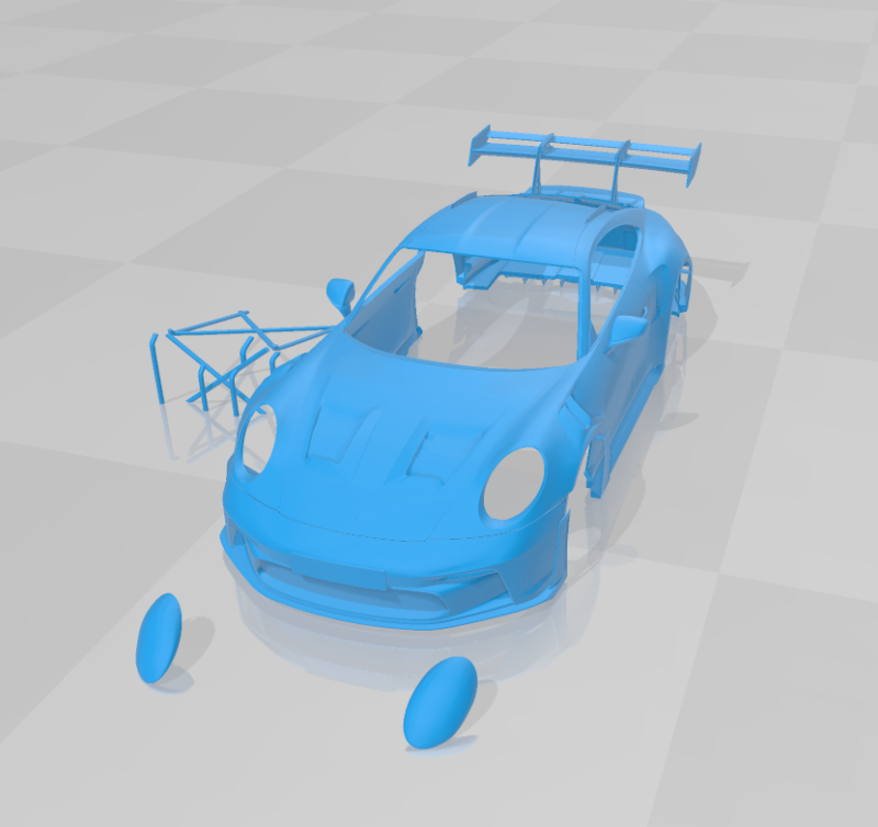 Porsche 911 GT3 RS 2022 - Body Car STL Model 3D 打印模型 .c4d .max .obj .3ds .fbx .stl .blend 