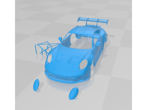Porsche 911 GT3 RS 2022 - Body Car STL Model 3D printmodel